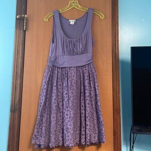 Lavender Sleeveless Lace Dress